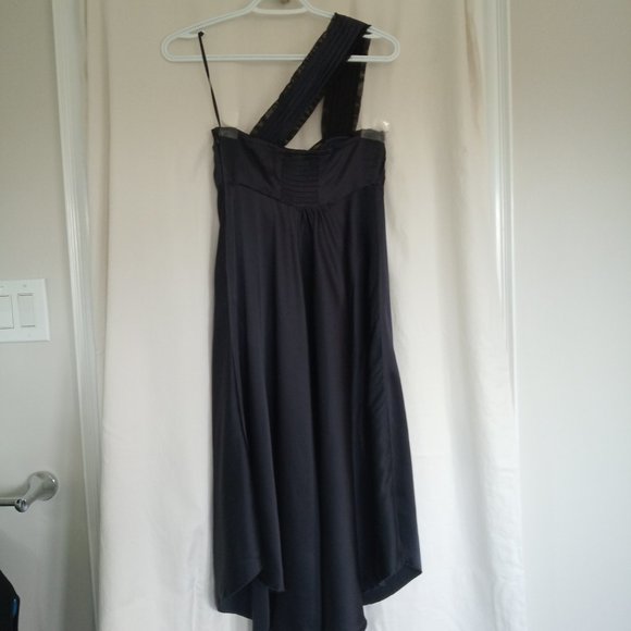 Emporio Armani Asymmetrical 100% Silk Satin Dress - Picture 2 of 4